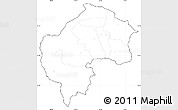 Blank Simple Map of Gostivar, cropped outside, no labels