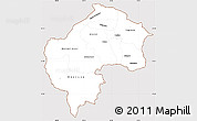 Classic Style Simple Map of Gostivar, cropped outside