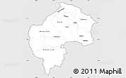 Silver Style Simple Map of Gostivar, cropped outside