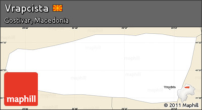 Classic Style Simple Map of Vrapcista