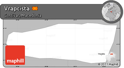 Gray Simple Map of Vrapcista