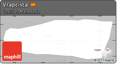 Gray Simple Map of Vrapcista