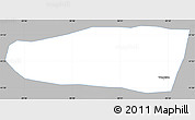 Gray Simple Map of Vrapcista, single color outside