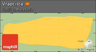 Savanna Style Simple Map of Vrapcista, single color outside