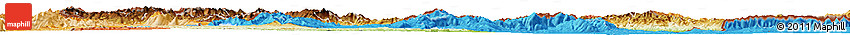 Physical Horizon Map of Macedonia, political shades outside