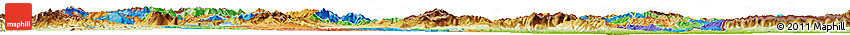 Political Horizon Map of Macedonia, physical outside