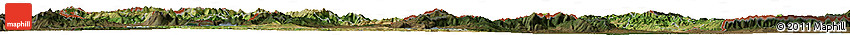 Satellite Horizon Map of Macedonia, darken