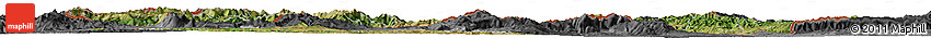 Satellite Horizon Map of Macedonia, darken, desaturated
