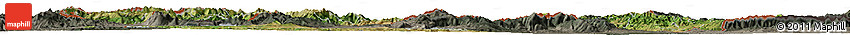 Satellite Horizon Map of Macedonia, darken, semi-desaturated