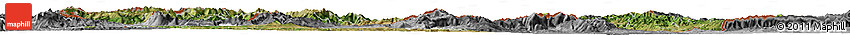 Satellite Horizon Map of Macedonia, desaturated