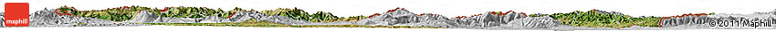 Satellite Horizon Map of Macedonia, lighten, desaturated
