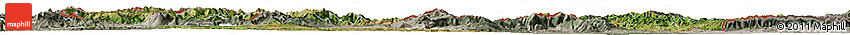 Satellite Horizon Map of Macedonia, semi-desaturated