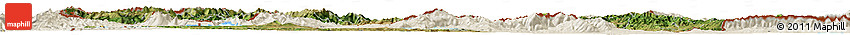 Satellite Horizon Map of Macedonia, shaded relief outside