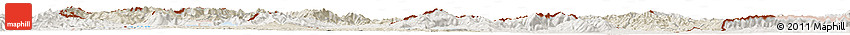 Shaded Relief Horizon Map of Macedonia, lighten