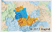Political 3D Map of Kavadarci, lighten