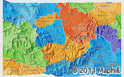 Political 3D Map of Kavadarci, political shades outside