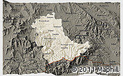 Shaded Relief 3D Map of Kavadarci, darken