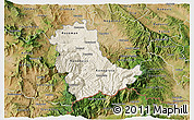 Shaded Relief 3D Map of Kavadarci, satellite outside