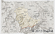 Shaded Relief 3D Map of Kavadarci, semi-desaturated