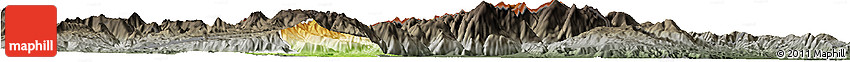 Physical Horizon Map of Kavadarci, darken, semi-desaturated