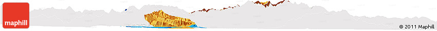 Political Horizon Map of Kavadarci, cropped outside