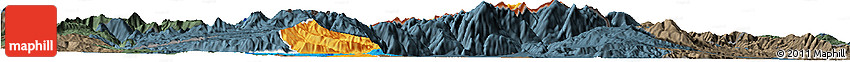 Political Horizon Map of Kavadarci, darken, semi-desaturated