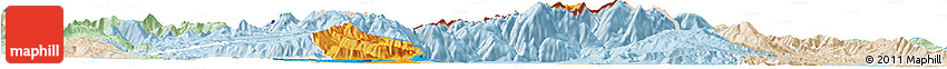 Political Horizon Map of Kavadarci, lighten