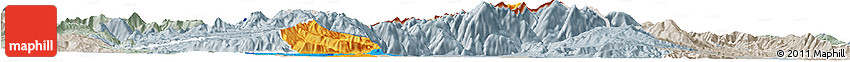 Political Horizon Map of Kavadarci, lighten, semi-desaturated