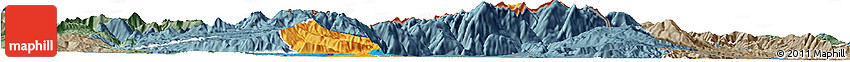 Political Horizon Map of Kavadarci, semi-desaturated