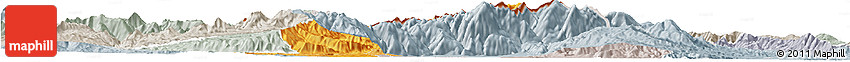 Political Shades Horizon Map of Kavadarci, lighten, semi-desaturated