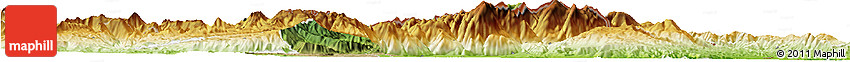 Satellite Horizon Map of Kavadarci, physical outside