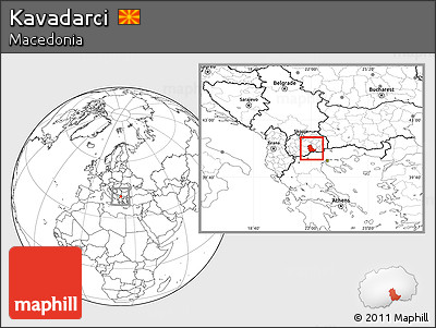 Blank Location Map of Kavadarci