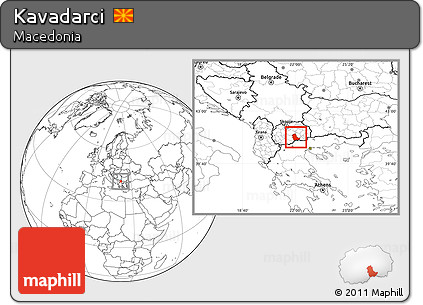 Blank Location Map of Kavadarci