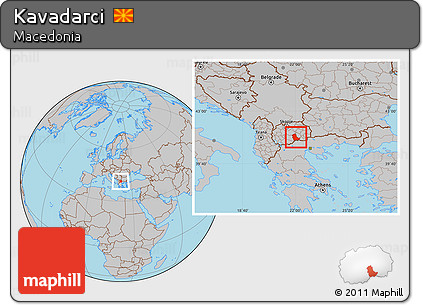 Gray Location Map of Kavadarci