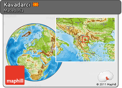 Physical Location Map of Kavadarci