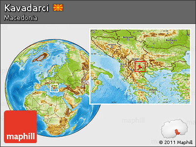 Physical Location Map of Kavadarci