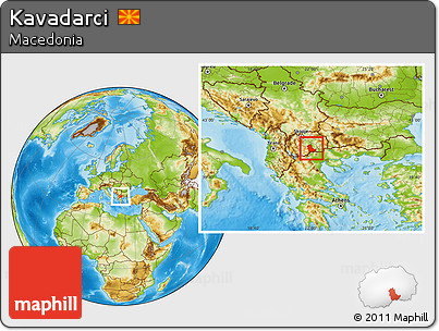 Physical Location Map of Kavadarci