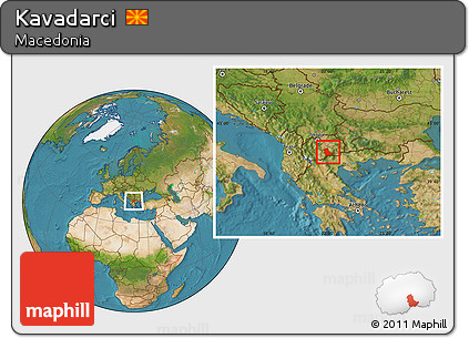 Satellite Location Map of Kavadarci