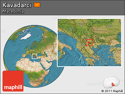 Satellite Location Map of Kavadarci