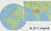Savanna Style Location Map of Kavadarci, within the entire country