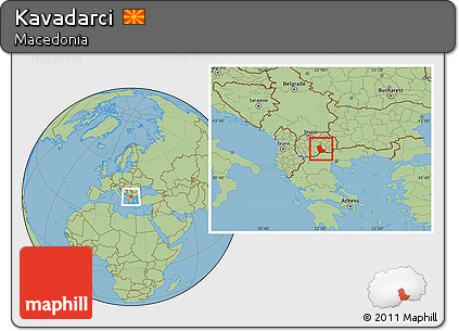 Savanna Style Location Map of Kavadarci