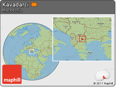 Savanna Style Location Map of Kavadarci