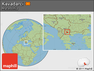 Savanna Style Location Map of Kavadarci