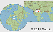 Savanna Style Location Map of Kavadarci, highlighted country