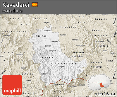 Classic Style Map of Kavadarci