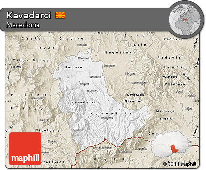 Classic Style Map of Kavadarci
