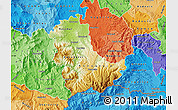 Physical Map of Kavadarci, political shades outside