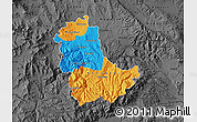 Political Map of Kavadarci, darken, desaturated