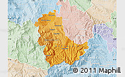 Political Shades Map of Kavadarci, lighten