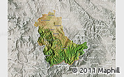 Satellite Map of Kavadarci, lighten, semi-desaturated
